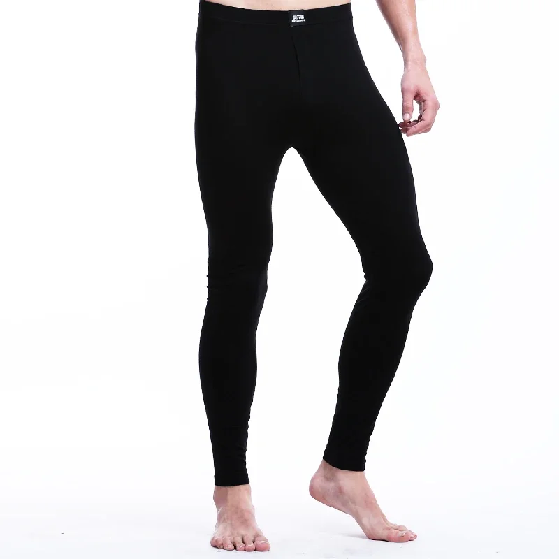 Element long Johns men thin Modal single slim fit comfortable autumn and winter leggings fleece pants youth thermal pants