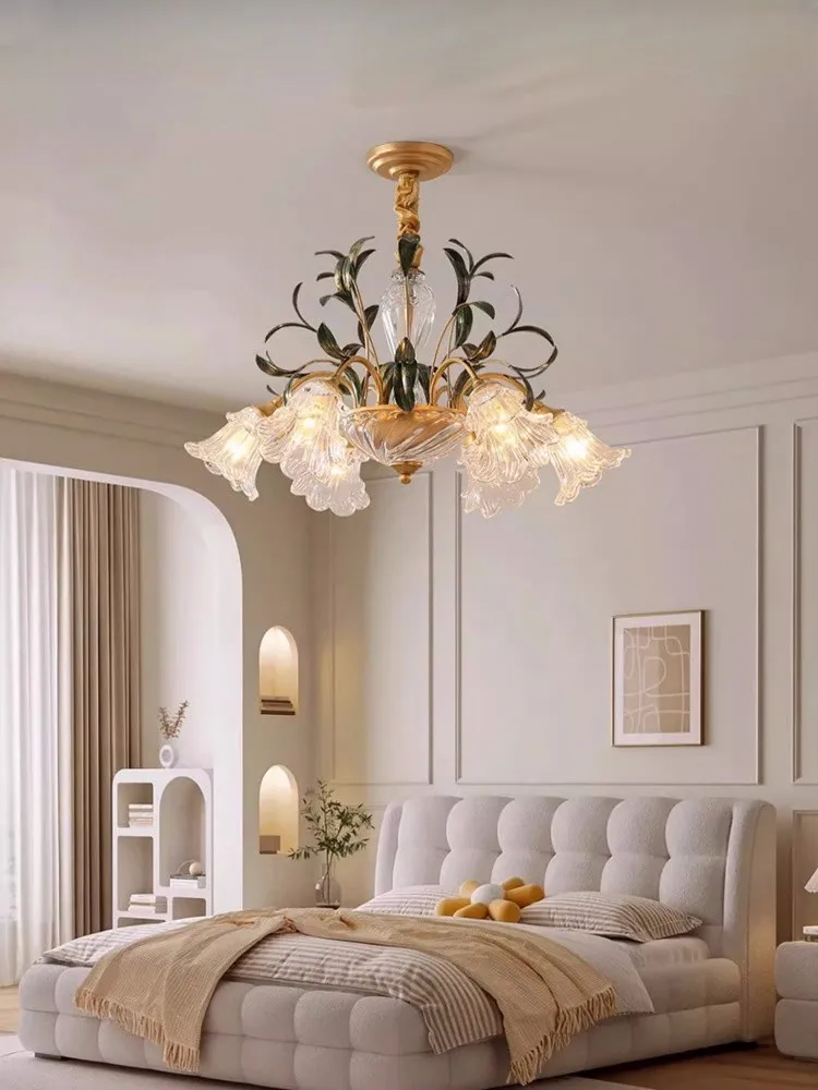 Living Room deco glass chandelier led candle holders fixture Large E14 LED chandeliers lustres de cristal hotel lighting