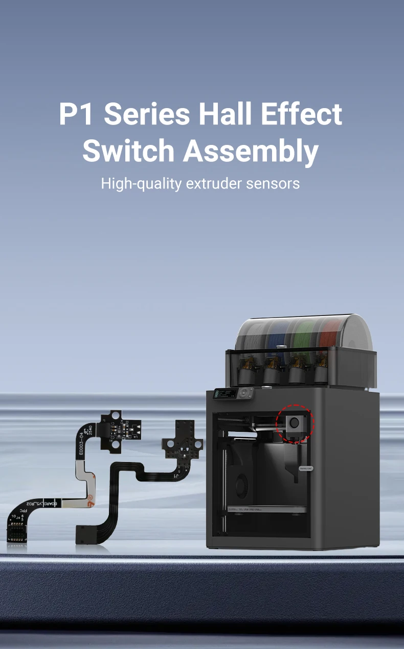 Für Bambu Lab P1S Sensor P1P Hall-Schalterplatine 3D-Drucker Extruder Filament-Sensor Ersatzteile mit Pneumatik – Detail 1