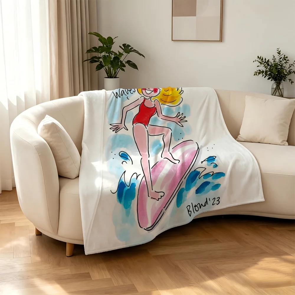 Boho Surf Beach Ocean Blanket Tapestry Throw 150x200cm Summer Decor Cartoon Art Trendy Wall Hanging