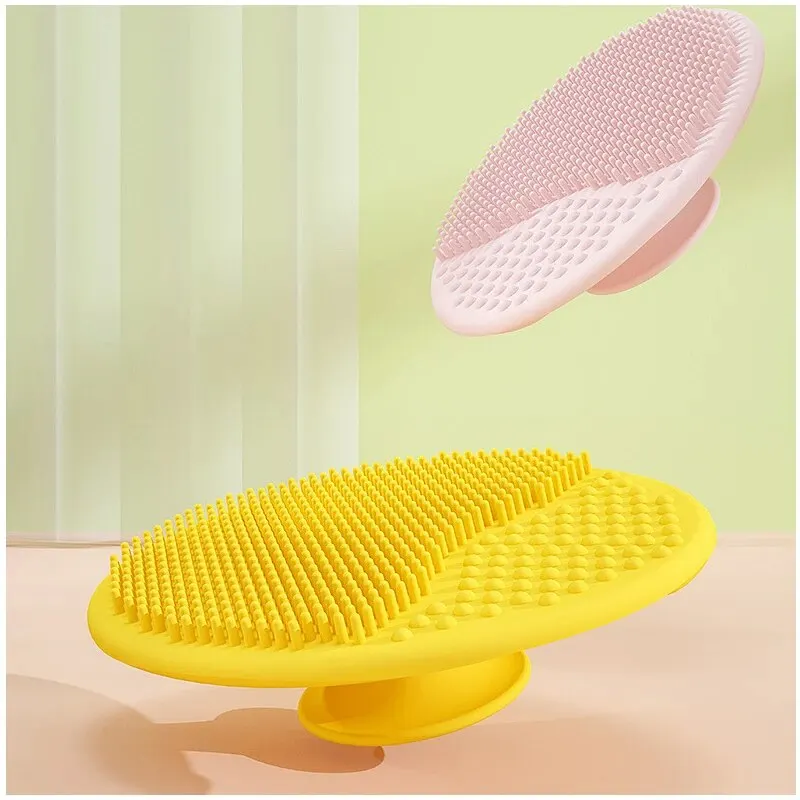 New Baby Shampoo Brush Silicone Hair Removal Massage Bath Sponge Baby Soft Hair Convenient Rubbing Tool