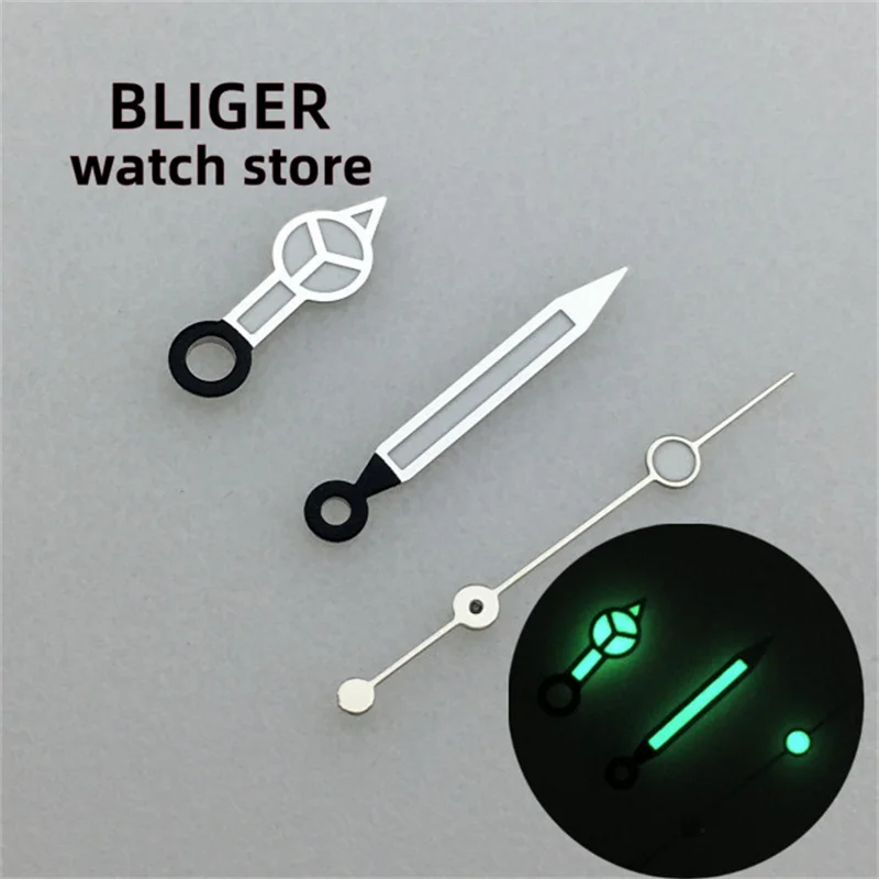 

BLIGER New Watch Mercedes-Benz pointer Silver Black hand suitable for NH34 NH35 NH36 NH37 NH38 NH39 movement luminous