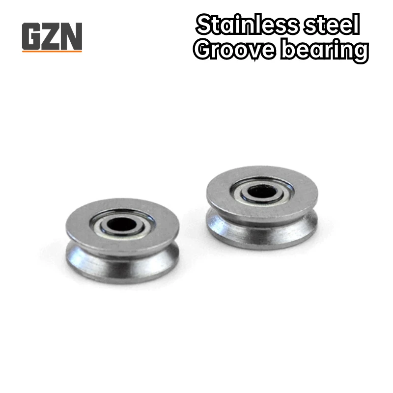 5PCS Stainless Steel 440 Micro Bearing with Groove Pulley V-U H-type SZV2-10 SZU3-12 4-12 3-4-14 6-16 SZH3-11 Winding Machine