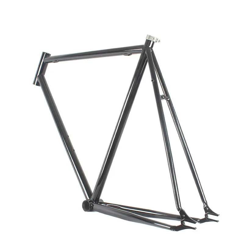 High performance 700C fixed gear, bicycle single speed frame, carbon steel fork road bike competition