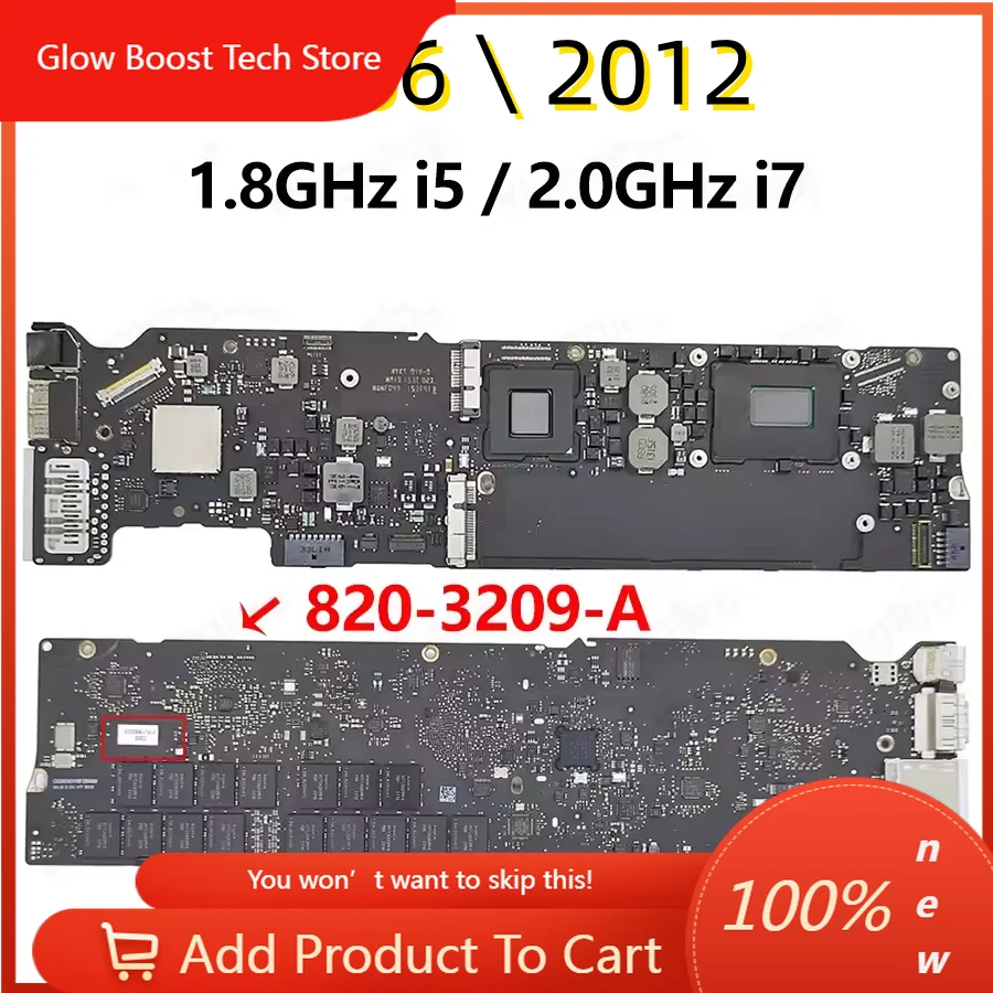 

GBOriginal A1466 Motherboard For MacBook Air 13 A1466 Logic Plate i5 i7 2012 2013 2014 2015 2017 Year 820-3209-A 820-3437-B 820-