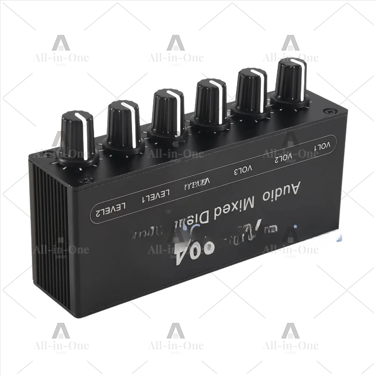 New Stereo Audio Mixer 2 Input 4 Output Independent Volume Control for Headphones and Power Amplifiers