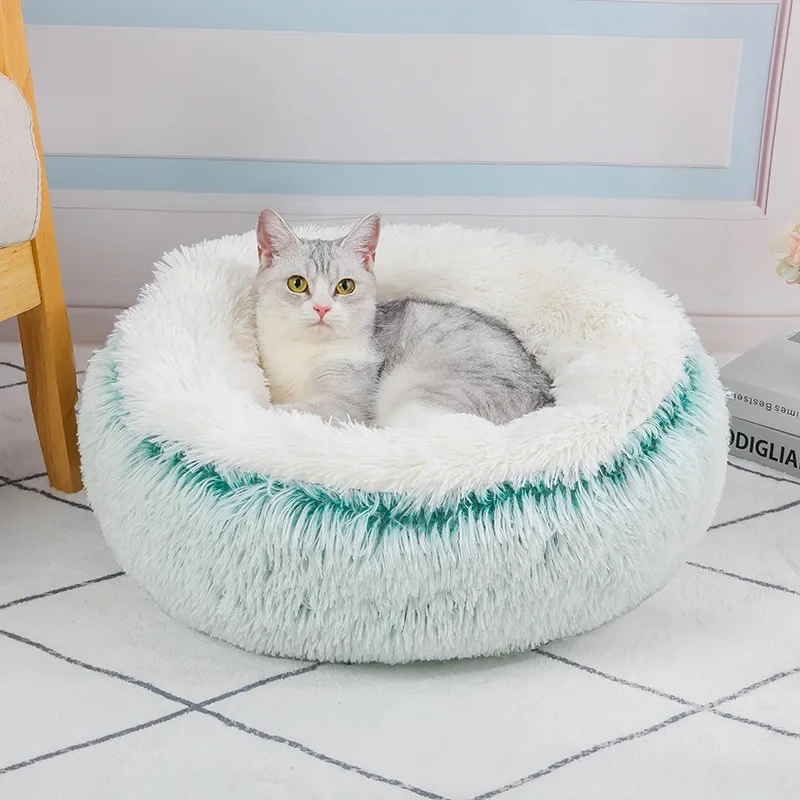 

Fluffy Super Soft Plush Cat Mat, Dog Beds for Large Dogs, Bed Labradors House, Round Cushion, Pet Product Accessories, New