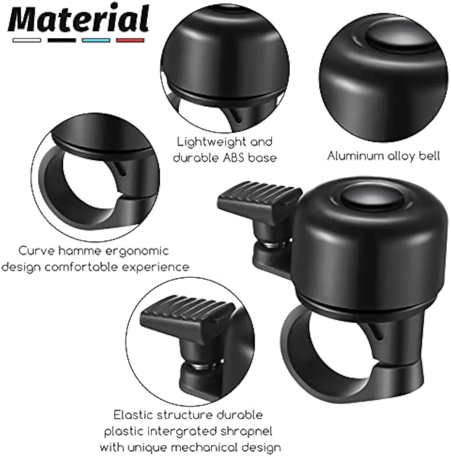 ปฏิบัติระฆังจักรยานสําหรับจักรยานเสือภูเขาHandlebars Loud Crisp Clear,อลูมิเนียมจักรยานถนนแหวนBellสําหรับผู้ใหญ่เด็กGir