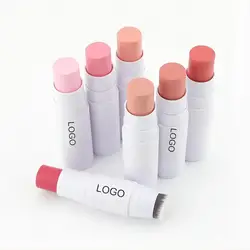 Vegan Blush Stick Private Label Face Makeup Contour Pen Waterproof Blusher Peach Pink Cosmetics Wholesale Bulk for Business