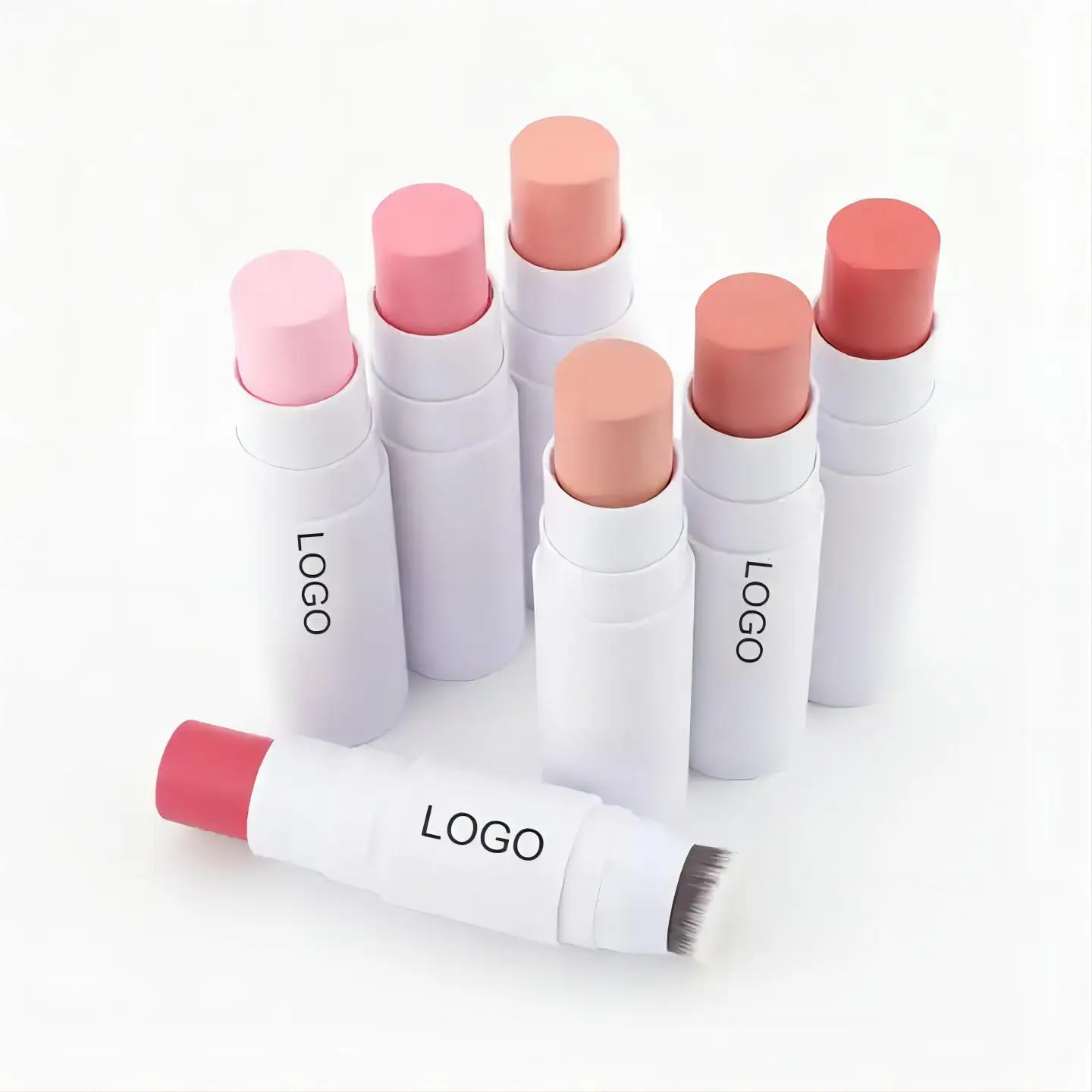 Vegan Blush Stick Private Label Face Makeup Contour Pen Waterproof Blusher Peach Pink Cosmetics Wholesale Bulk for Business