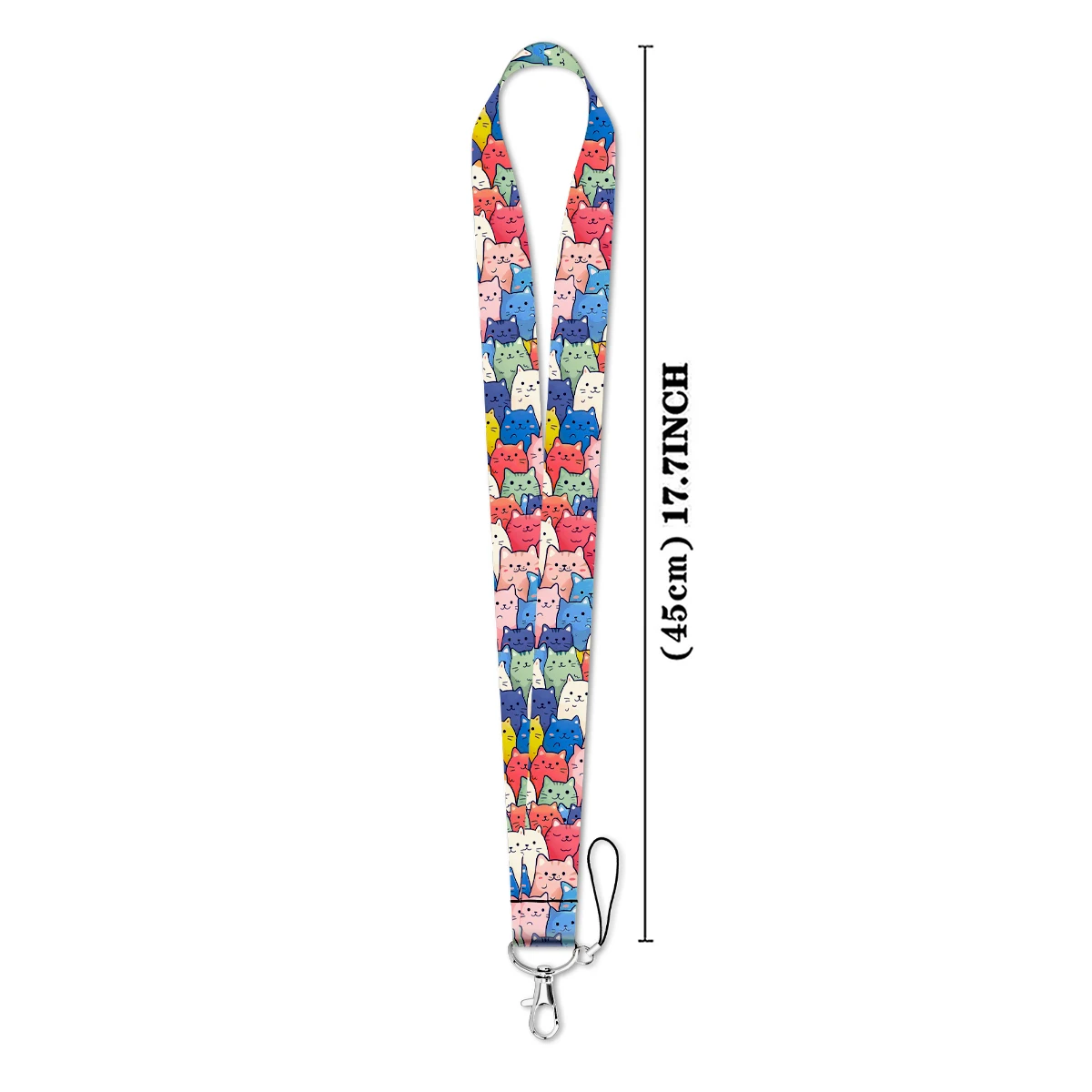 Cartoon Funny Cats Neck Strap Lanyard for Keys Keychain Badge Holder ID Credit Card Pass Mobile Phone Charm Accessories