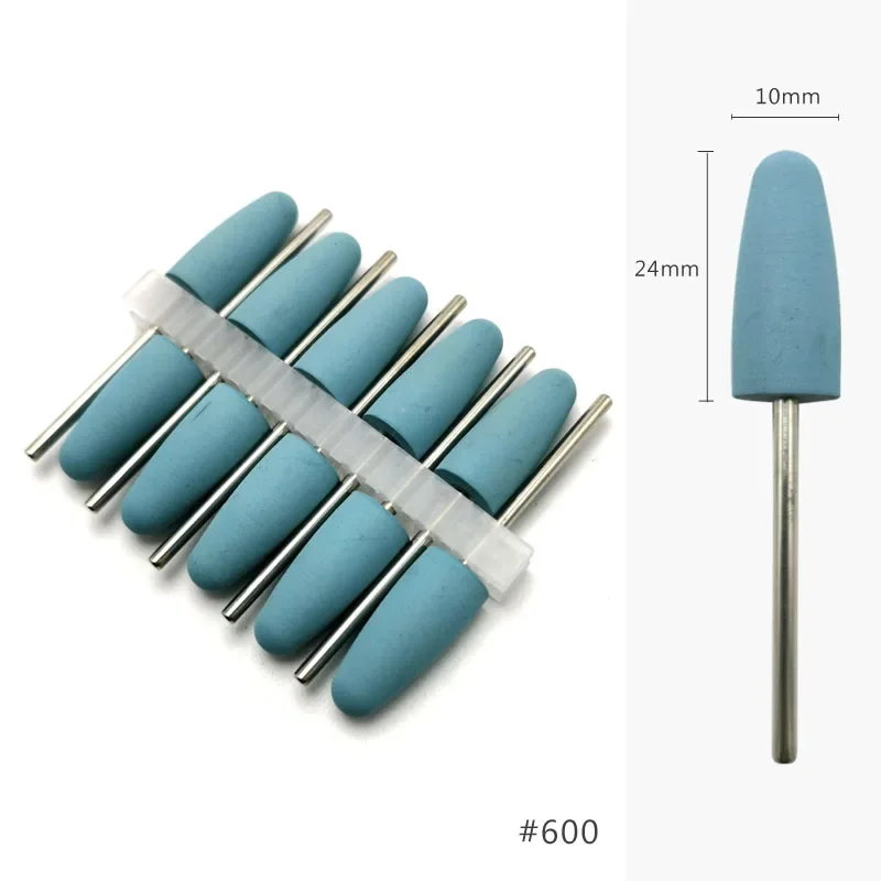 HYTOOS 10 stks Siliconen Nagelboor Roterende Polijsten Tool Bits Voor Manicure Pedicure Nail Care Elektrische Boor Accessoires