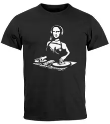 T-Shirt Mona Lisa Techno Festival DJ Electronic Music Rave Fashion