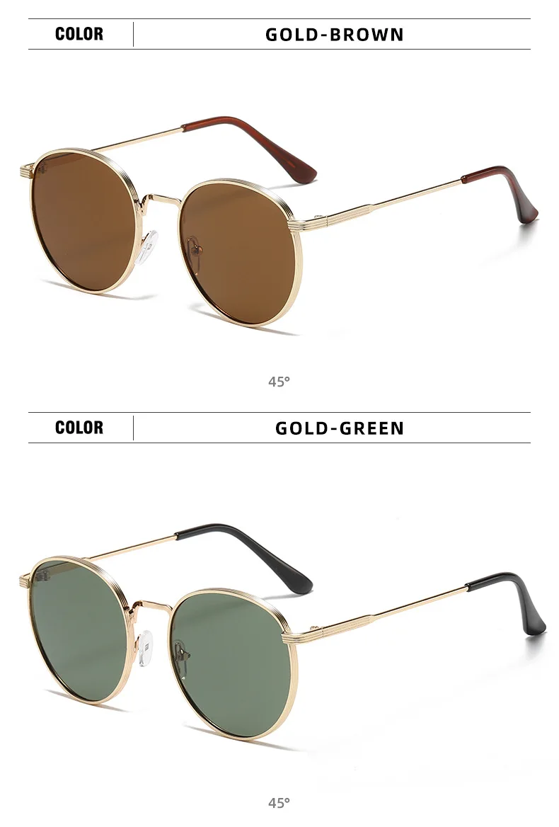 Neue trendige Sonnenbrille mit ovalem Rahmen im Retro-Hongkong-Stil, UV-Schutz, hochwertig und stilvoll 3220 – Detail 11