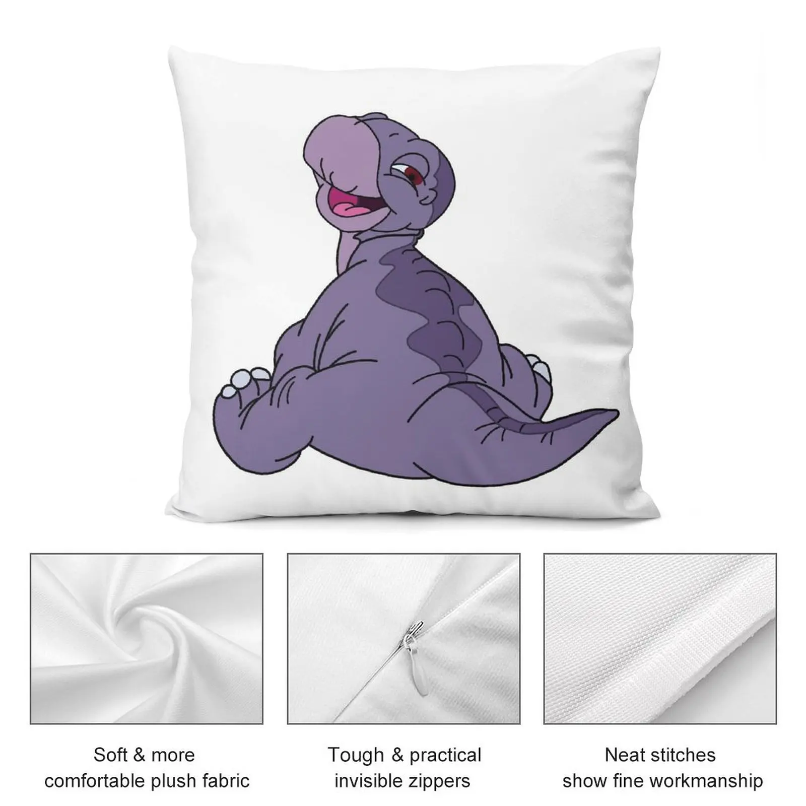 Bébé Littlefoot Land Before Time Throw Oreiller, Articles de décoration de chambre, Heart de canapé de luxe