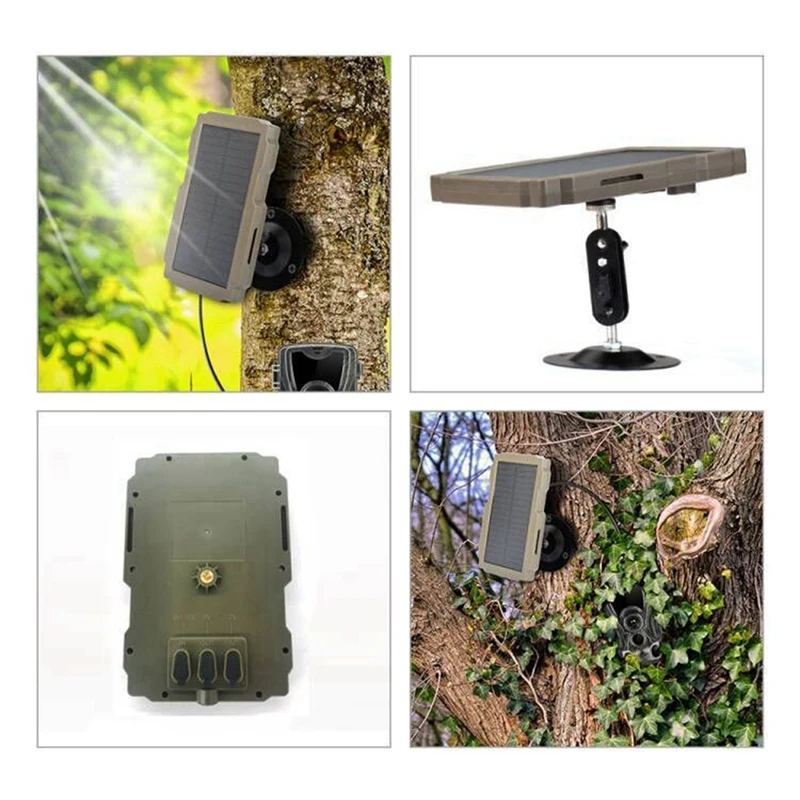 Outdoor Trail Camera Solar Panel Waterproof 3000Mah 6V-12V Rechargeable Solar Charger For Hunting Camera