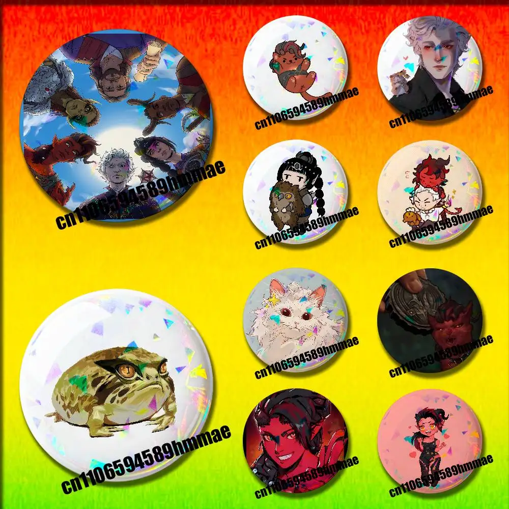 

For B-Baldurs G-Gate 3 Astarion Emblem Round Pins Insignia Badge Cover Ornament 75mm Cosplay Brooch Button