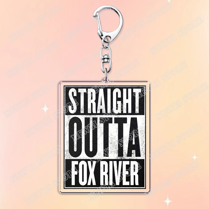 Hot Classic TV Show Keychains for Accessories Bag Michael Scofield Lincoln Burrows Wentworth Miller Keyrings Jewelry Fans Gifts