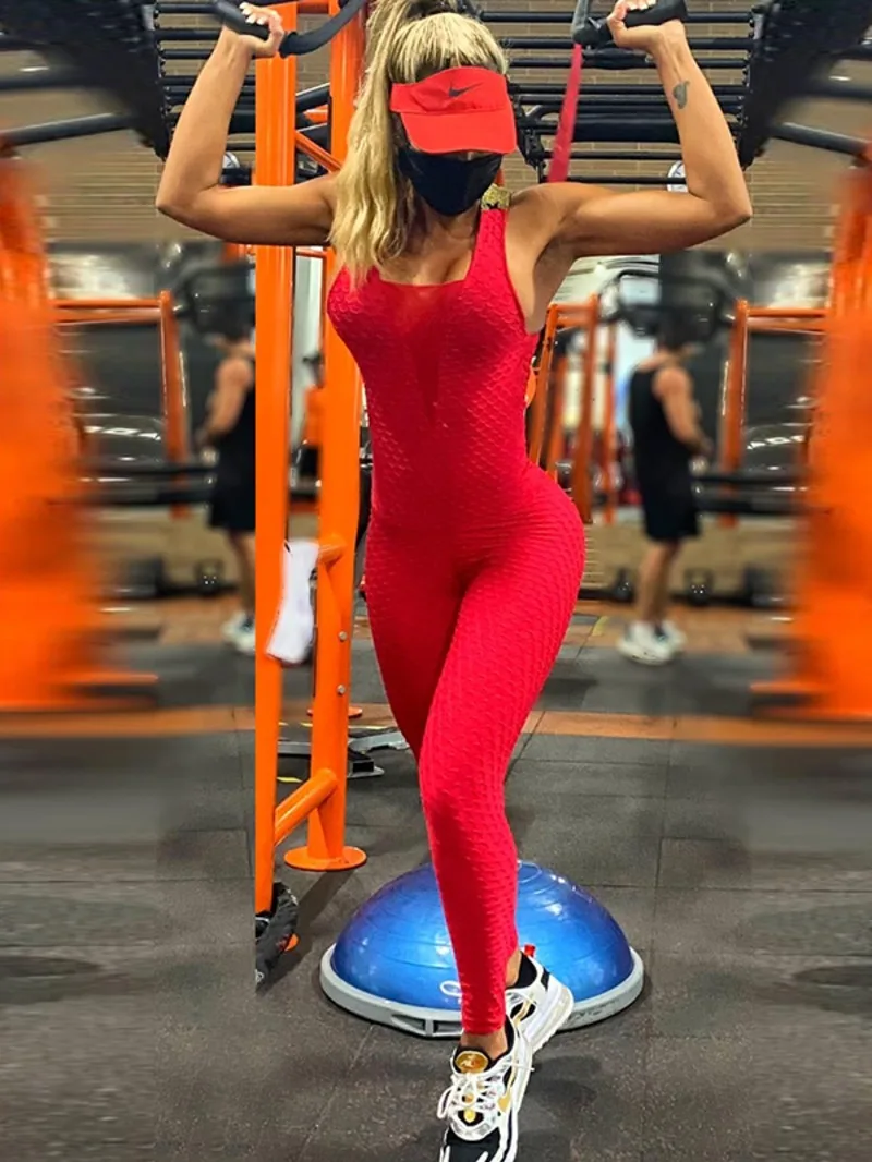 Mesh Split-Joint Backless Cross Straps Jumpsuits Women's clothes jumpsuits for woman Female Long jumpsuits sporty woman