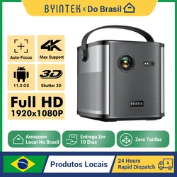 BYINTEK U80 Max Projector 3D 4K Cinema Android 11.0 WiFi Mini Portable 1080P Home Theater Video DLP Projector with Battery