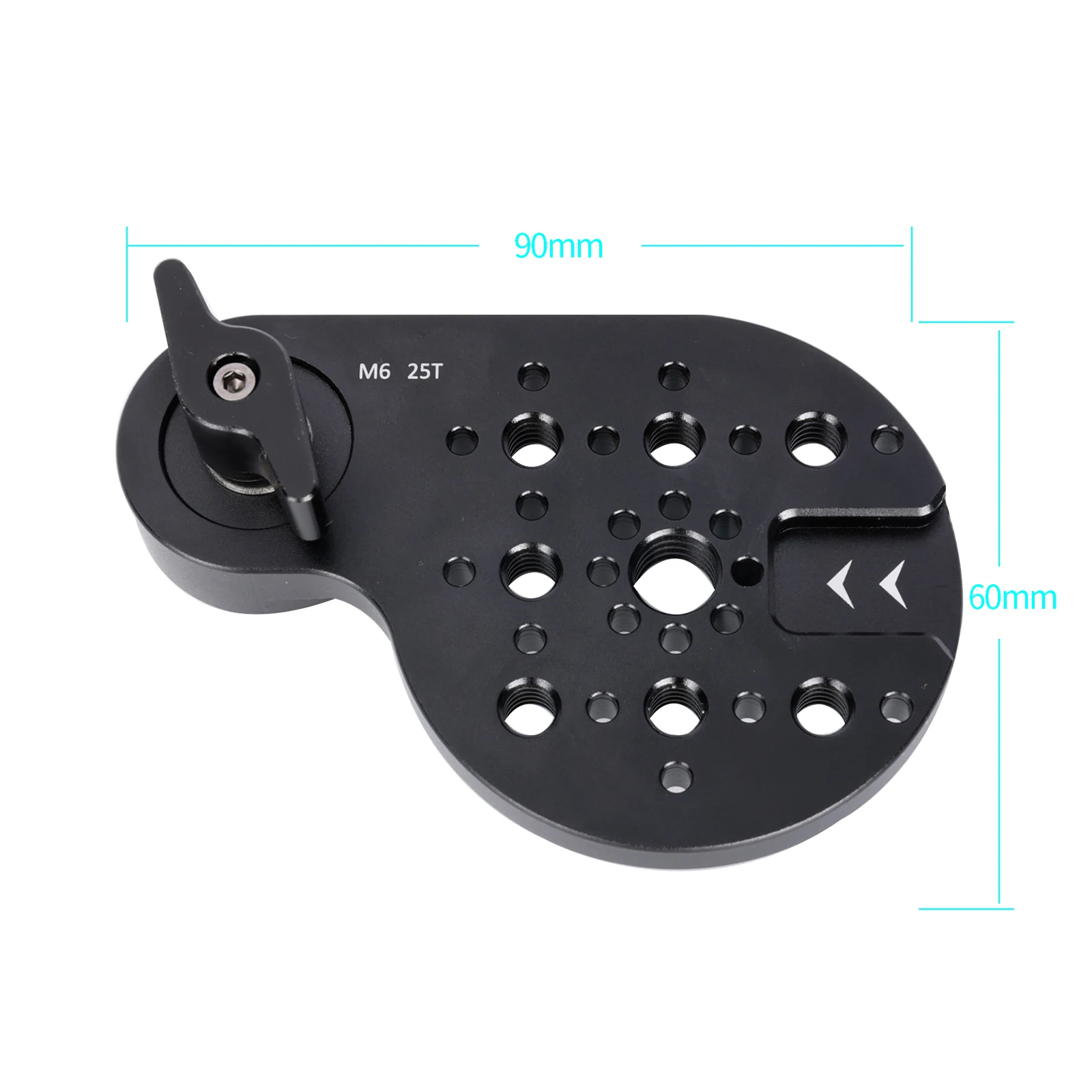 Niceyrig Video Statief Mount Zijplaat Rozet Mount (25T, M6 Draad)