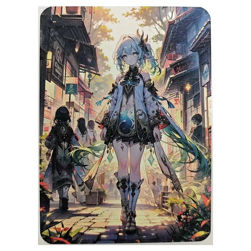 Anime Goddess Story Rare A6 Size Refraction Foil Keqing Yelan Noelle Rem Tighnari Toys for boy Collectible Card Birthday Present