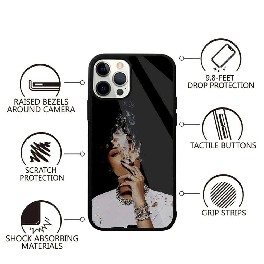 R-Rihanna Singer Phone Case Strong Magnetic For IPhone 15,14,13,Pro,Max,Plus,11,12,Mini For Magsafe Wireless Charging