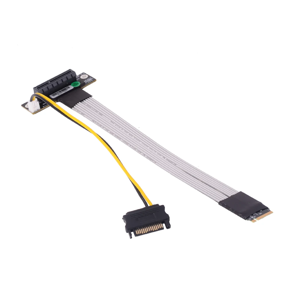 PCIe 4.0 X4 Gen4 Female 270 Degree UP Right Angle  64G/bps To M.2 NVMe SSD M-Key 2280 Riser Graphics Card Gen4 Extender 64G/s