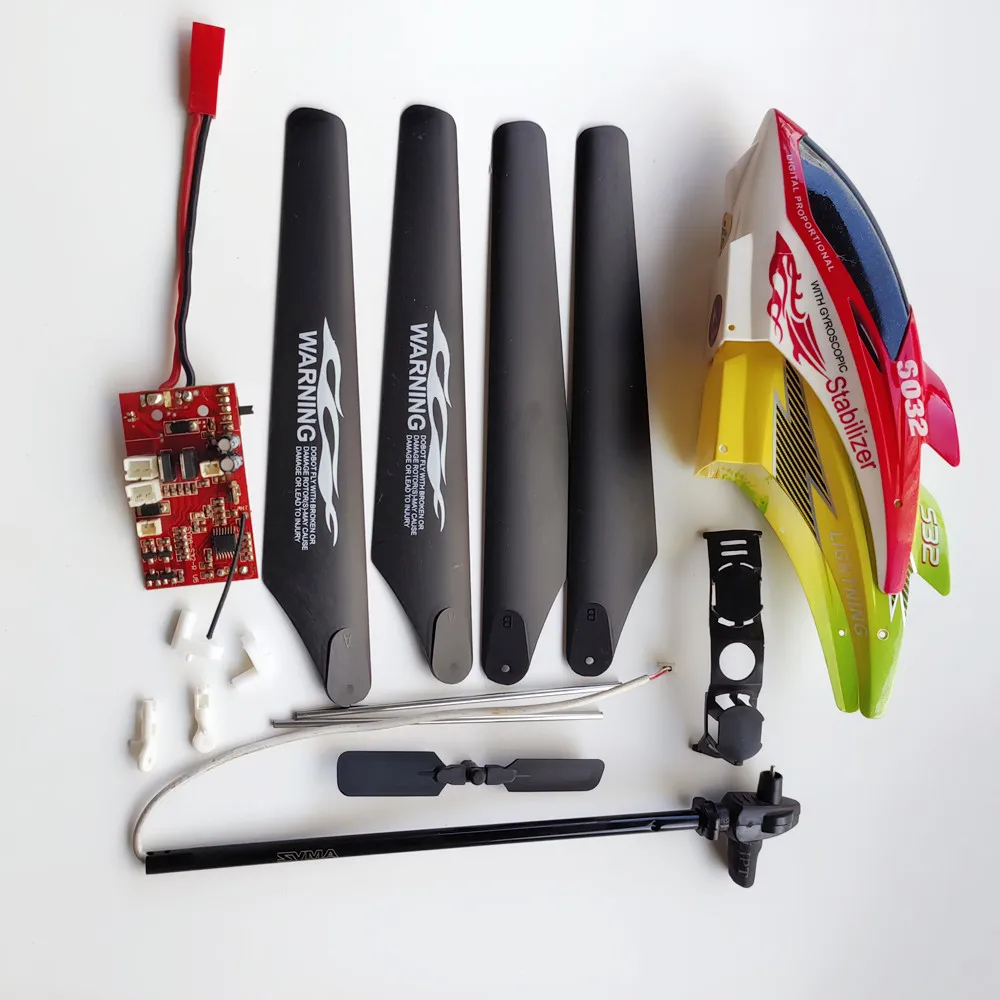 For SYMA S032G S32 Head Cover Canopy Main Blades Flybar Buckle Motor Gear Shaft S032 For R/C Helicopter Rc Spare Parts