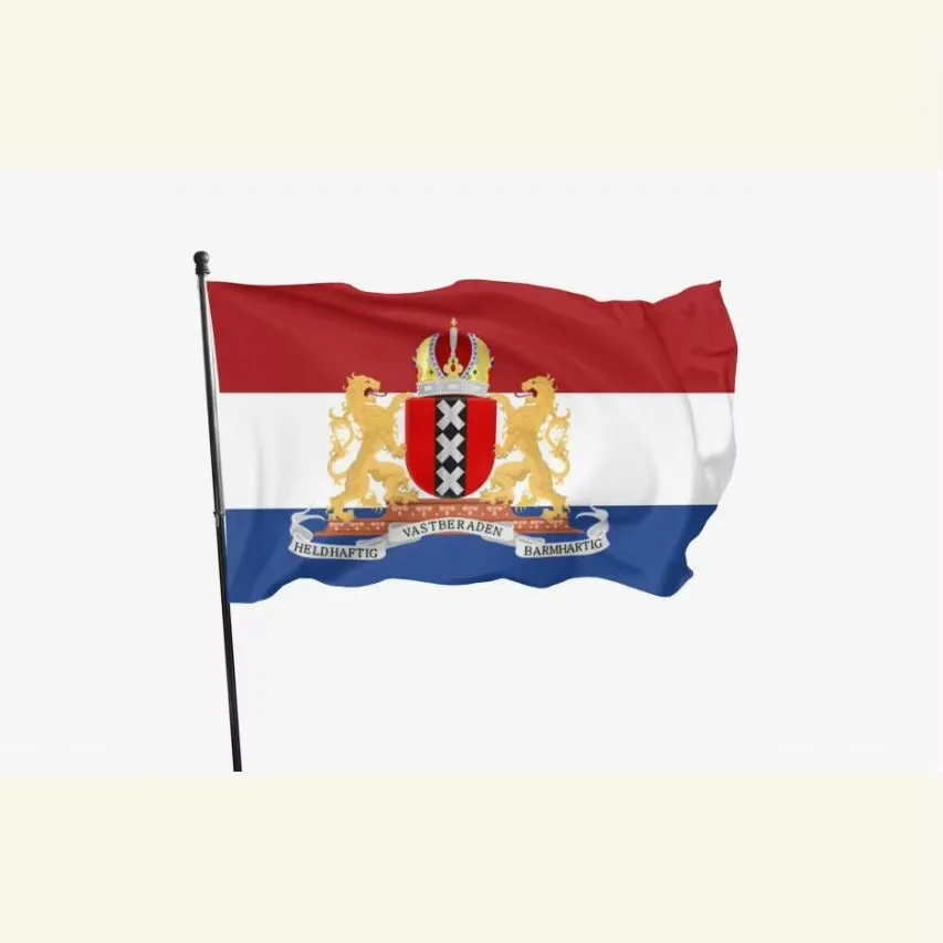 custom BANNER OF Netherlands Amsterdam 3'X5' OR 2X3FT WITH history MUSIC flag