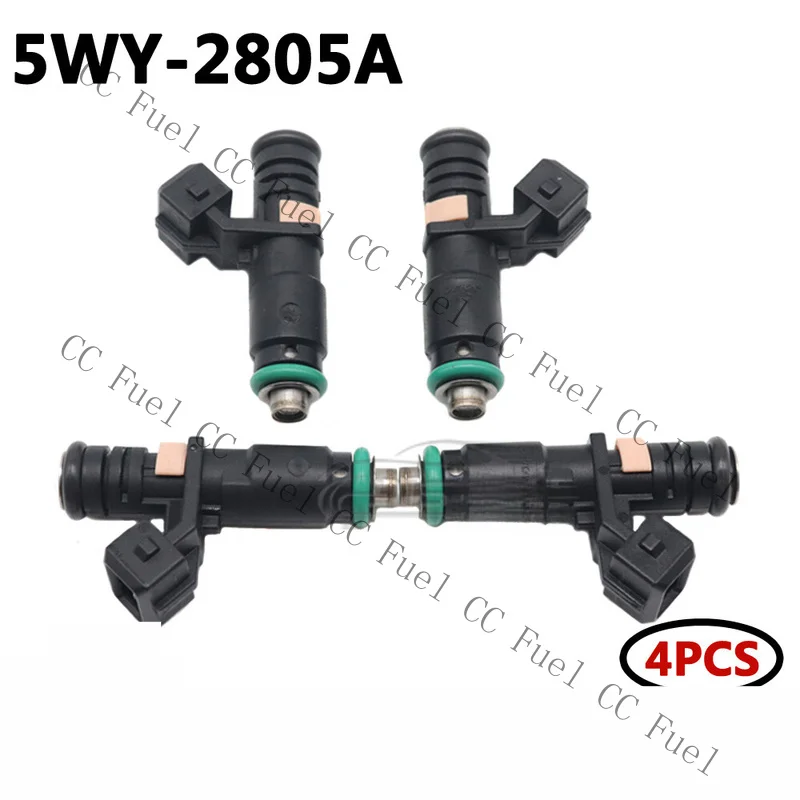 C+ New Set of 4PCS Fuel Injectors Nozzle 5WY2805A fits for Kia Pride 5WY-2805A