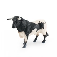 Simulation Bullfighting Action Figures With Rider Farm Animals Poultry Cattle Model Miniature Static Calf Bull OX Figures