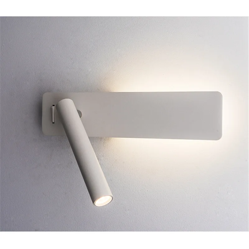 Nordic Style Rotatable LED Wall Lamp, Creative Minimalist Sconce for Bedroom, Hallway, Hotel Reading Decor