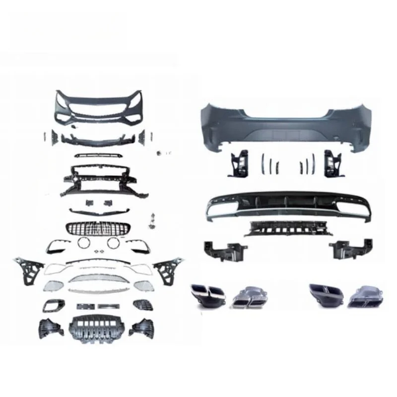 High Quality S65 Style Body Kit Front Rear Bumper Exterior Upgrade Accessories Fit For S Class Coupe W217 2014-2020 Facelift Mod