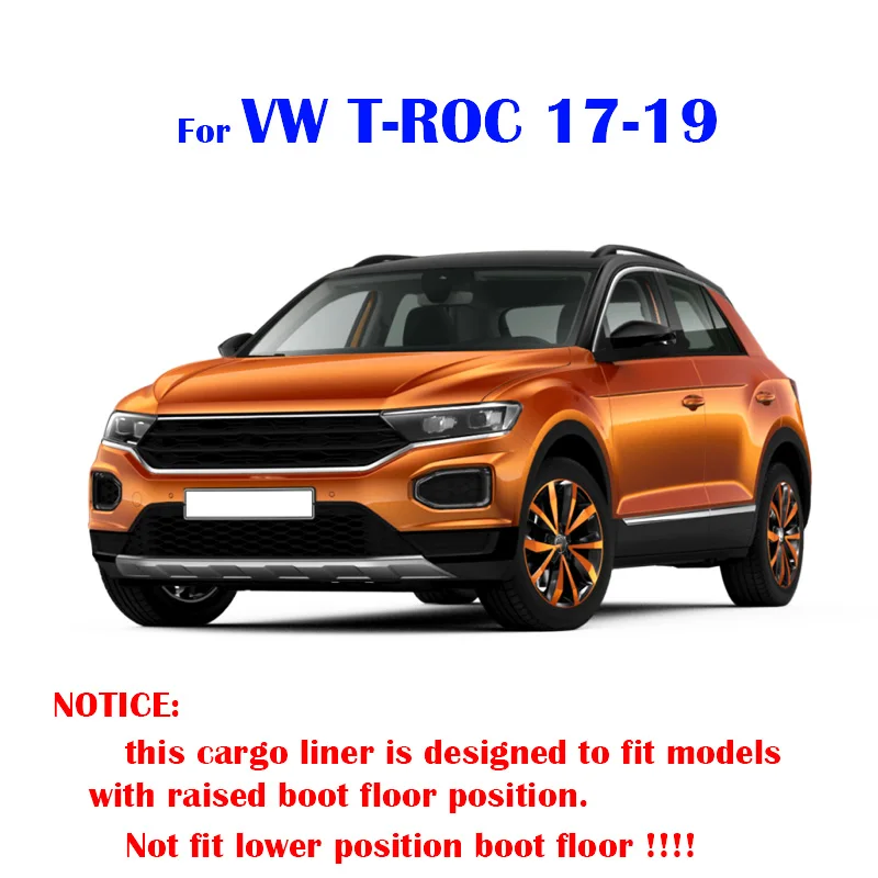 For Volkswagen VW T-Roc T ROC TRoc 2017 2018 2019 Boot Liner Cargo Tray Trunk Liner Mat Floor Carpet Luggage Tray Accessories