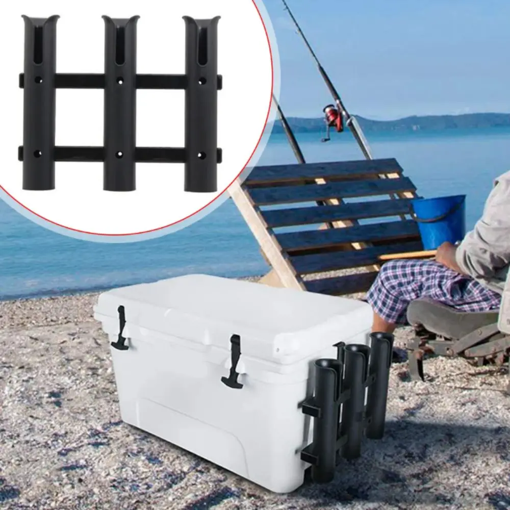 

Durable Plastic Fishing Rod Racks ABS Material Three-Tube Design Fishing Rod Bracket Portable Mount Saltwater Proof