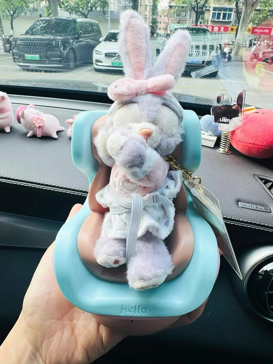 Kursi pengaman untuk boneka mobil, kursi kartun, model mobil, dekorasi pintu keluar kursi boneka Kawaii, aksesori gaya interior mobil.