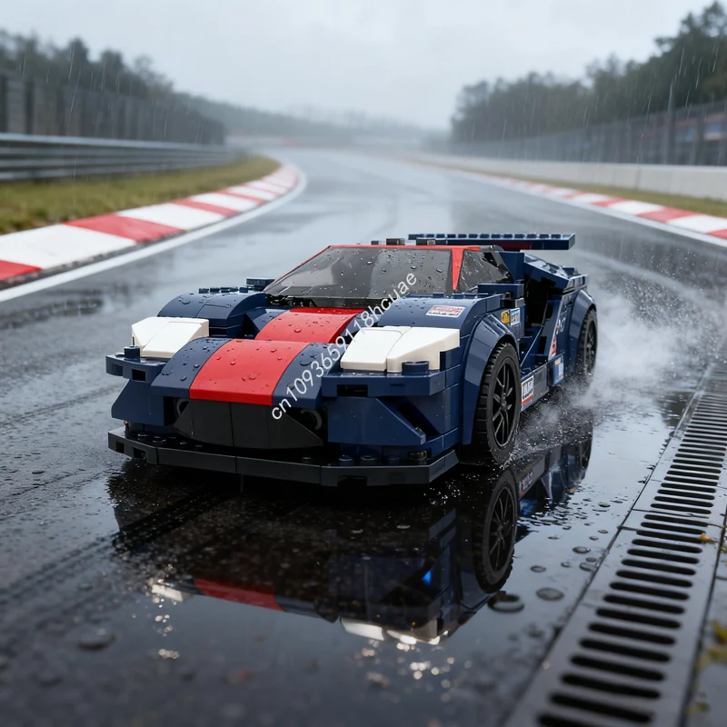 

328 шт. MOC Forded GT Road Version City Champions Модель суперкара Игрушки Строительные блоки Рождественский подарок DIY Творческая идея Кирпич