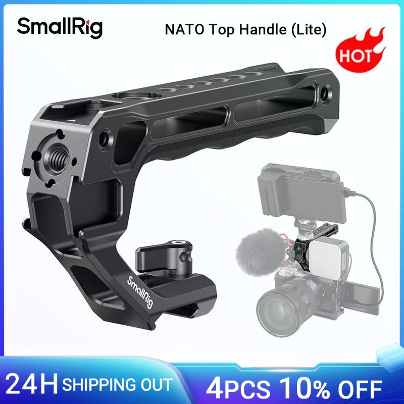 

SmallRig NATO Top Handle Lite for Sony for Canon for Nikon for DSLR Camera Cage, with Cold Shoe Universal Portable Handle -3766