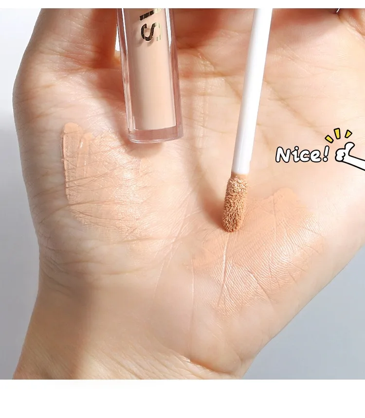 Feuchtigkeitsspendende Aufhellende Concealer-Creme Volle Deckkraft Foundation Abdeckung Akne Augenringe Ölkontrolle Flüssiger Gesichtskontur-Stift – Detail 8