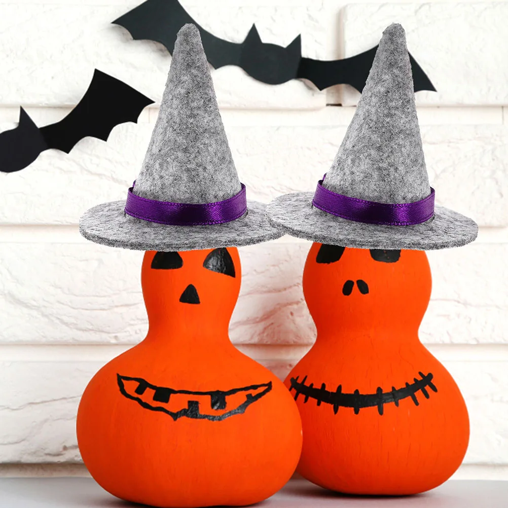 

8Pcs Halloween Witch Hats Small Miniature Tiny Witch Hats Wine Bottle Topper Halloween Decoration Mini Craft Accessories