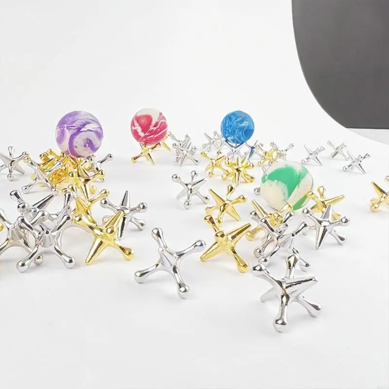 

Jacks Game Ball Set Tabletop Game For Stress Relief And Children Concentration