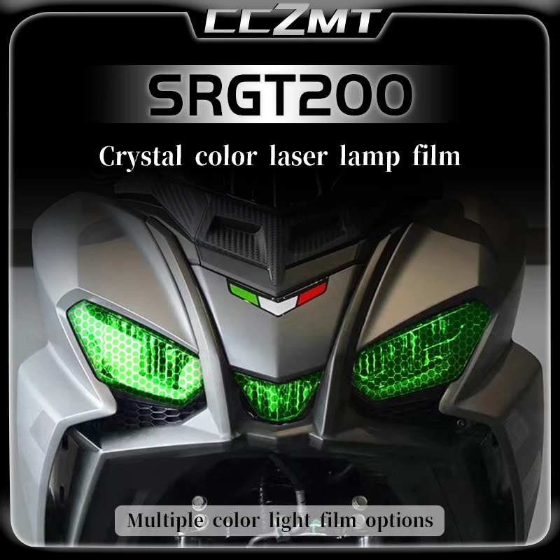 

For Aprilia SRGT200 SR GT 200 headlight tail light film honeycomb laser transparent protective film modification parts