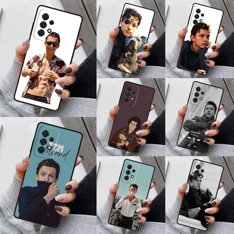 Tom Holland Phone Case For Samsung Galaxy S23 S21 S20 FE S24 S22 Ultra Note20 S10 S9 S8 Plus A40 A52 A12 A13 A53