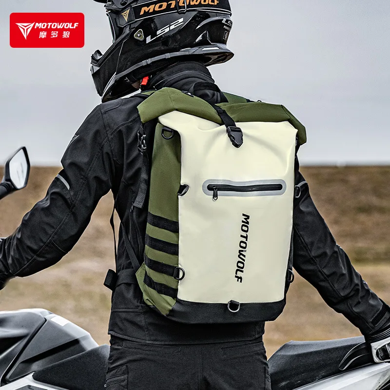 Motorcycle riding dual backpack sports multi-purpose helmet bag, large capacity backpack, portable drinking water backpack