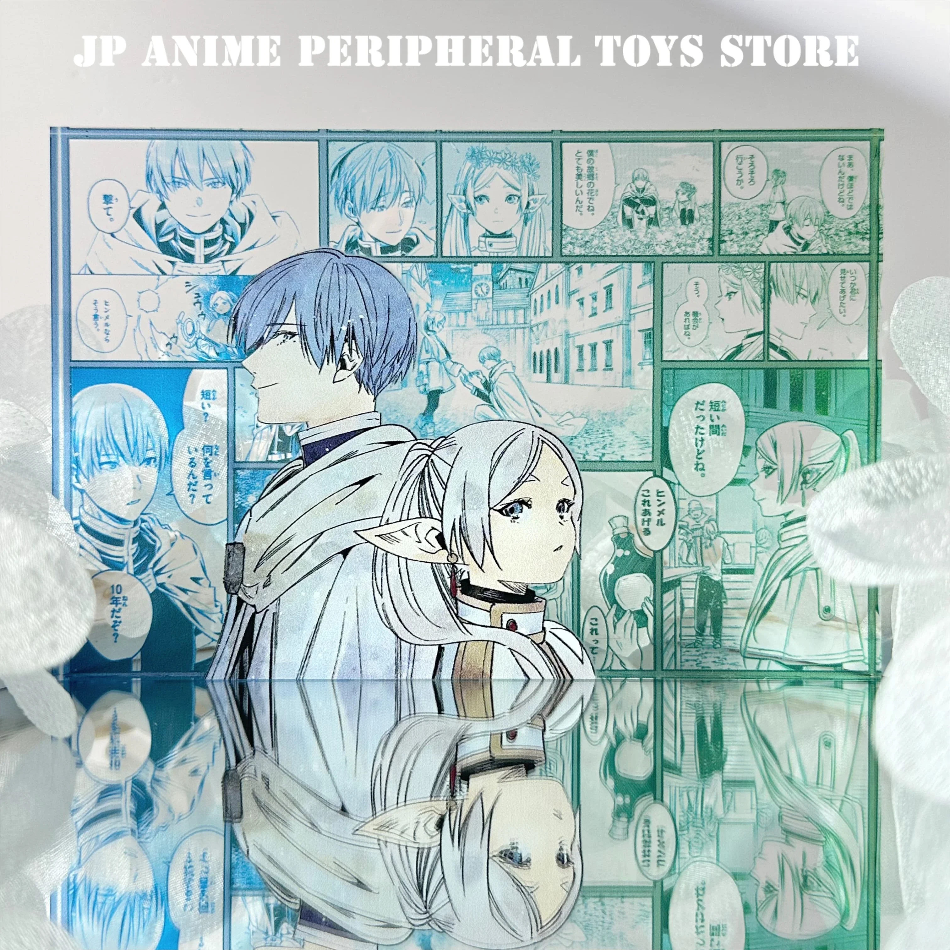 7 estilos Anime Frieren: Beyond Journey's End Cosplay ladrillo acrílico decoraciones de exhibición figura accesorios de escritorio Prop regalo de Navidad