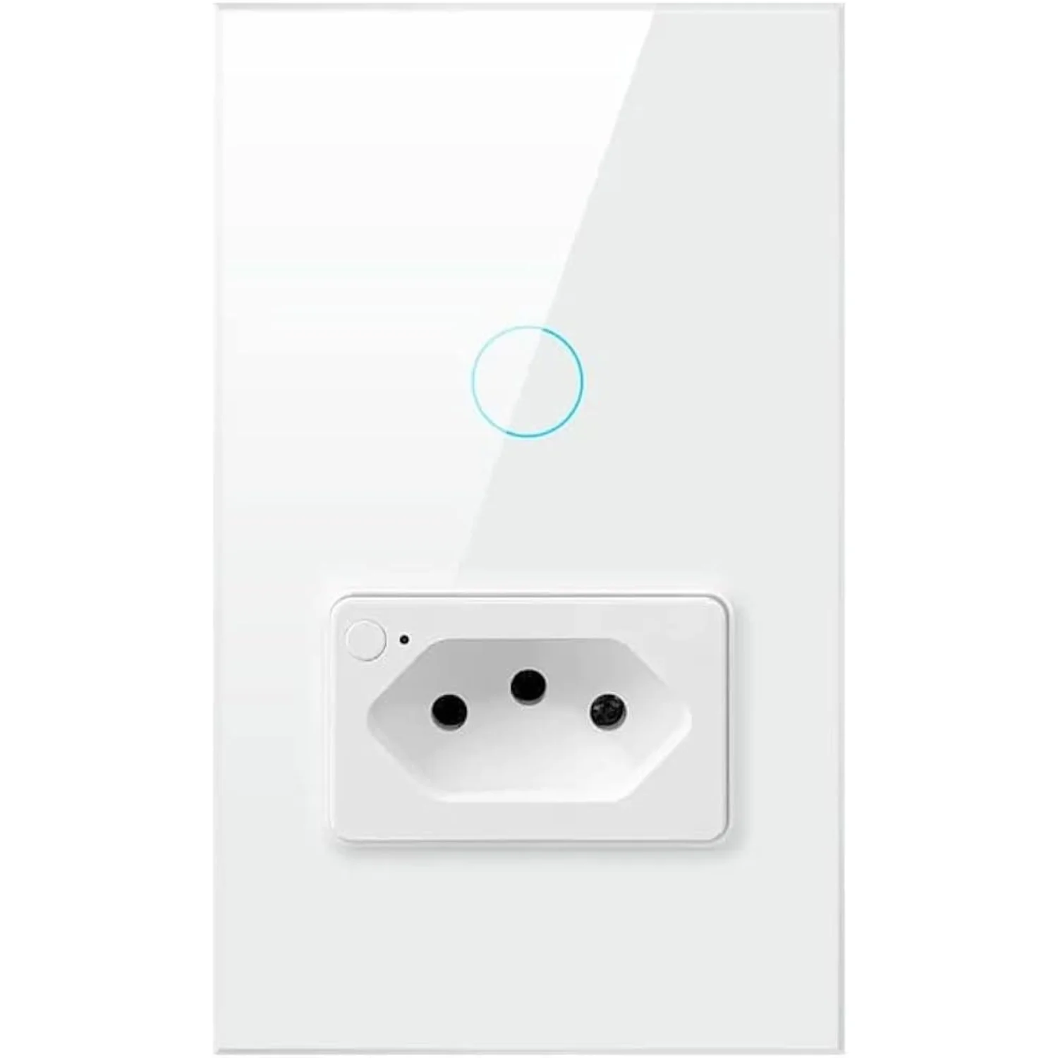 Switch With Smart Socket 1 Button Touch Zigbee 4X2 White Novadigital ZIT-WK-02-W / ZIT-ZB-W1