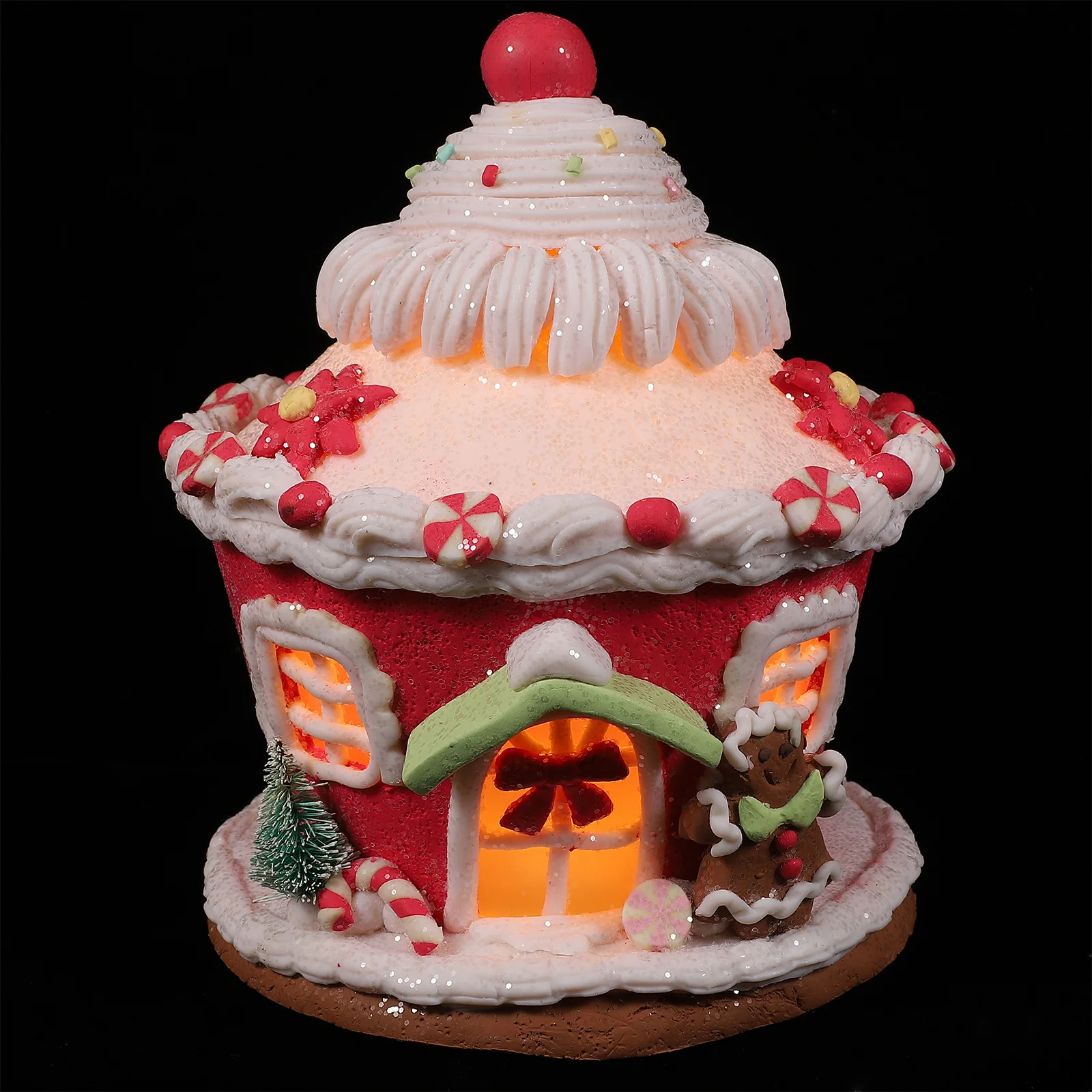 

Christmas Glowing Castle Resin Craft Decoration Xmas Bedroom Decor Decorative Xmas Party Ornament