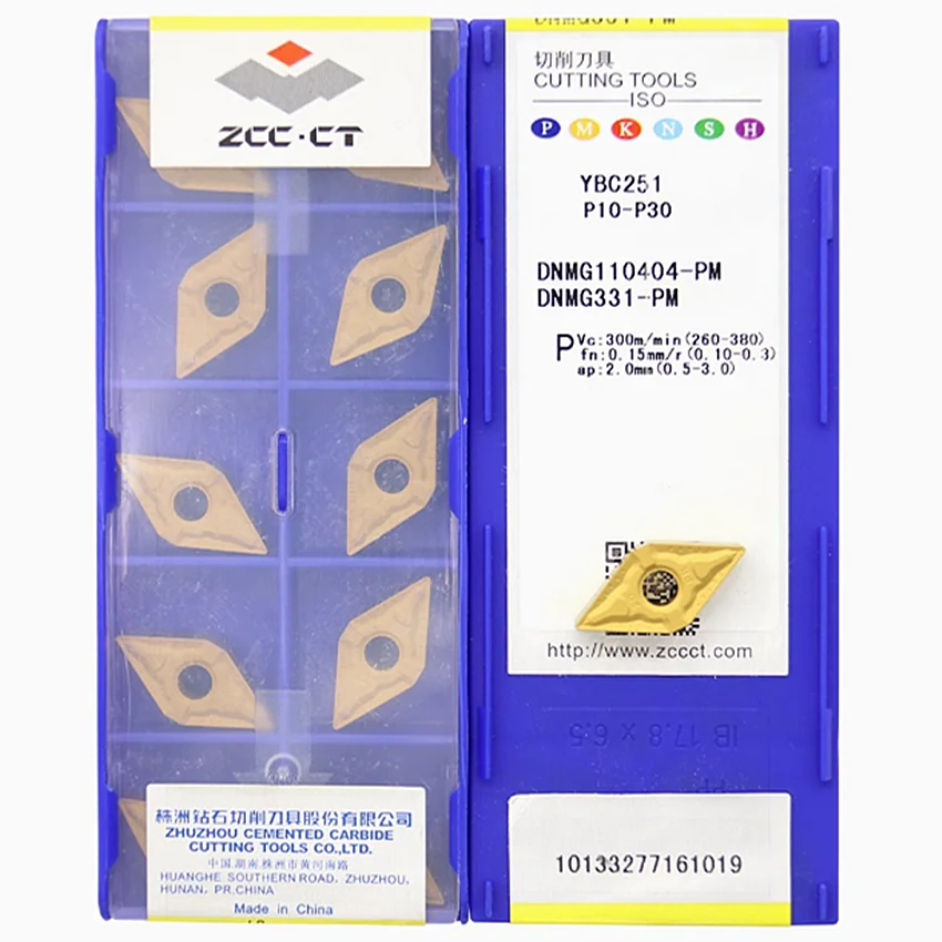 

DNMG110404-PM YBC251/DNMG110404-PM YBC252/DNMG110404-PM YBD102/DNMG110404-PM YBD151 ZCC.CT CNC carbide turning inserts 10pcs/box