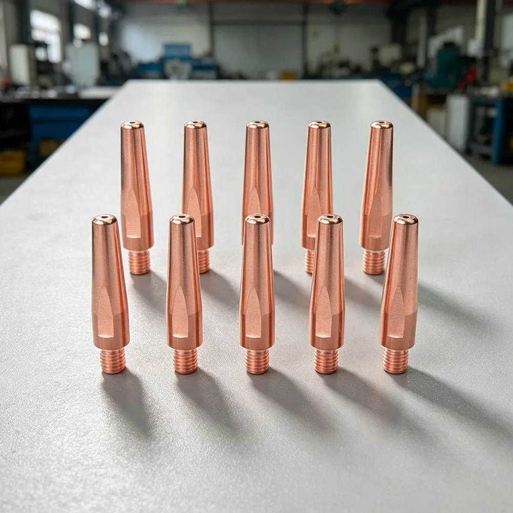10PCS For MIG For MAG For M6x9x40mm For Contact Tips For CNC Robot Tips For Welding Tools Accessories